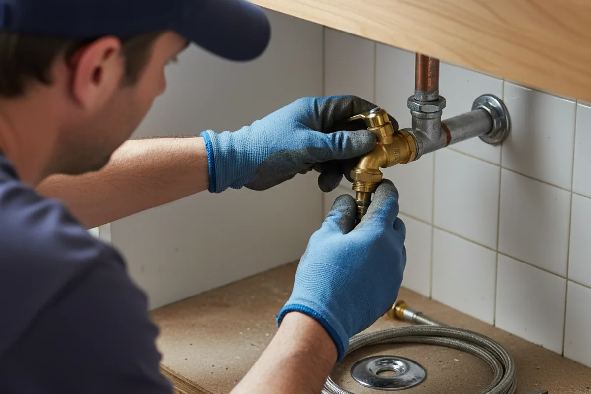 Shutoff valve and fitting work during Faucet and Fixture Repair in Adena
